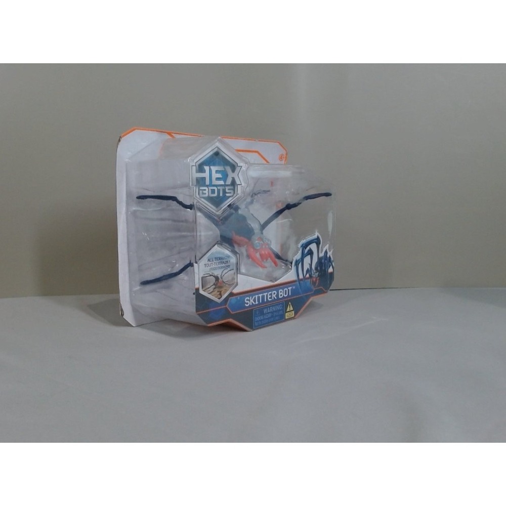Hex Bots Skitter Bot All Terrain Robotic Toy Blue Orange Spin Master 6072814